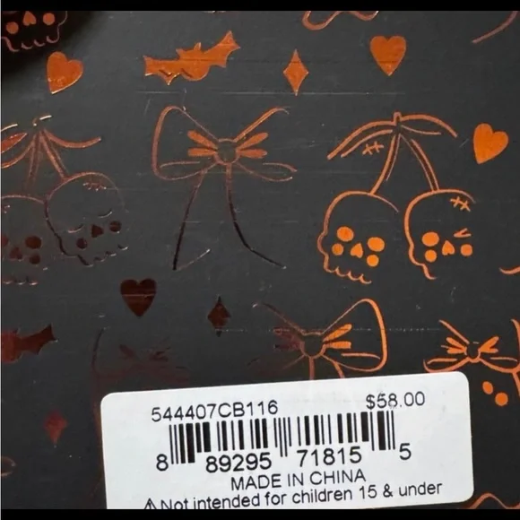 BETSEY JOHNSON Halloween Mismatch Crystal Ghost & Coffin Dangle Earrings NEW NWT - Picture 10 of 10